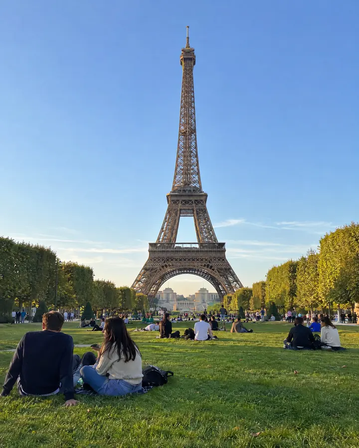 The Eiffel Tower from the Champ de Mars, Paris